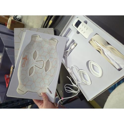 K11 Facial Beauty Red Light Mask with Neck Coverage – 7-Color Light Beauty Care Mask, Portable Foldable Silicone Design for Home Spa, Skin Refresh & Relaxation Device