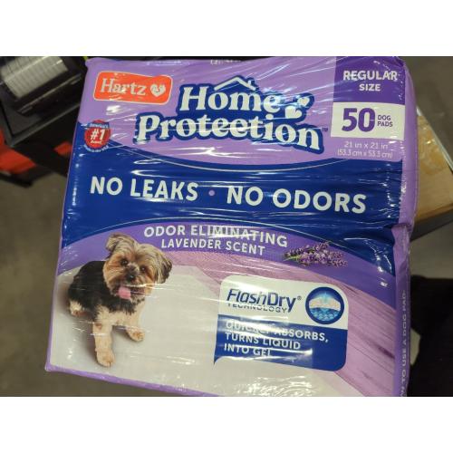 Hartz Home Protection Lavender Scent Odor-Eliminating Dog Pads, Regular Size, 21 in x 21 in, 50ct