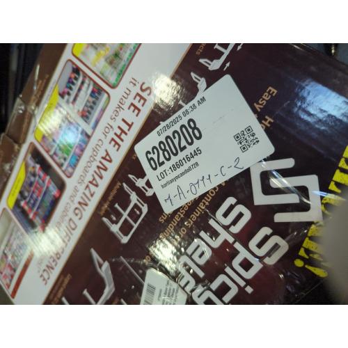 Spicy Shelf Deluxe - Expandable Spice Rack and Stackable Cabinet & Pantry Organizer (1 Set of 2 Shelves) - As seen on TV Deluxe (Spicy Shelf Organizer) - Pantry Organization - Pantry Spice Organizer