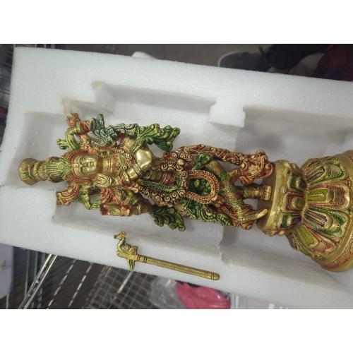 Esplanade - Lord Krishna Kishan Gopal Murti Idol Statue Sculpture - Brass  - Multicolor
