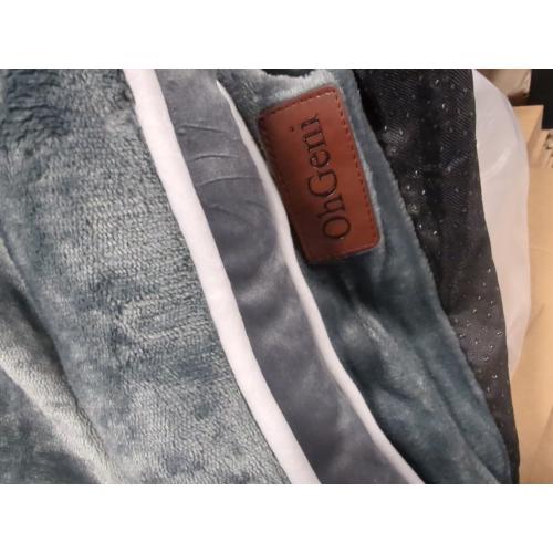 OhGeni Orthopedic Dog Couch Pet Sofa Large Sized Cat Beds with Comfort Foam Support, Soft Comfortable Fabric, Machine Washable Waterproof Removable Cover, 35-Inch (Gray)