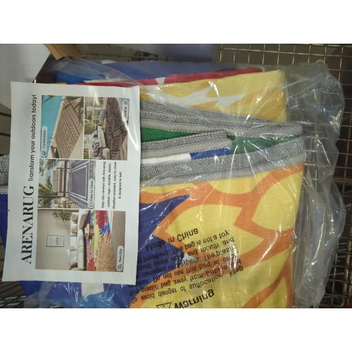 Indoor Outdoor Area-Rug Washable Multicolored Patio Rug Tropical Botanical Modern Floral Indoor Outdoor Carpet Non-Slip for Patio, Deck, Backyard, Porch (5x8)