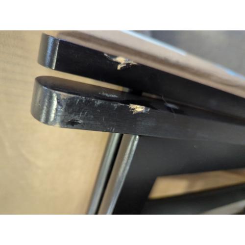 2 Pack Fully Assembled Black Bamboo Luggage Racks with Shoe Shelf, 5 Straps Folding Suitcase Stand, Heavy Duty Luggage Holders for Guest Room, Bedroom, Hotel