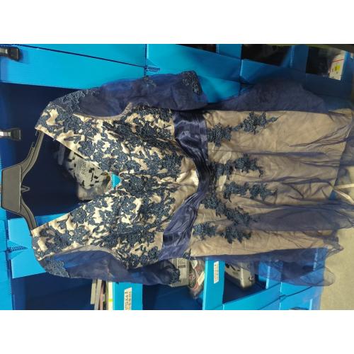 Size L YIRENWANSHA Women's Party Dress Manual D Empire Waist Tea Length Work Gown Yw38