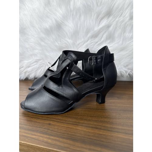 Dance and Sway - Black Character Women's Dance Shoes Heel Closed Toe Suitable for Tango Fellowship Salsa Flamenco Wedding - 6