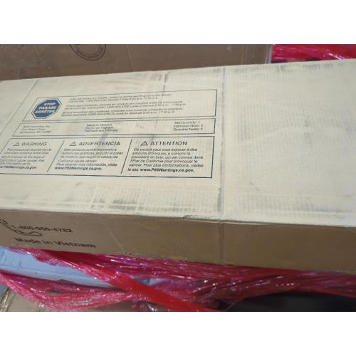 Bush Furniture Tall 5 Shelf Bookcase for Living Room or Home Office, Large Bookshelf, Modern Farmhouse Style, Key West Collection, Pure White and Shiplap Gray