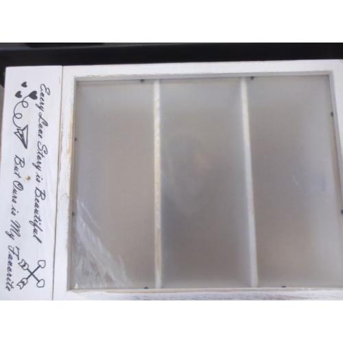 Large Shadow Box Frame 11x16 , 3.5” Deep Shadow Box with Drawers and Removable Shelves, Rustic White Color Wood Picture Display Frame Memory Box for Tickets Wedding Bouquet for Wall or Tabletop