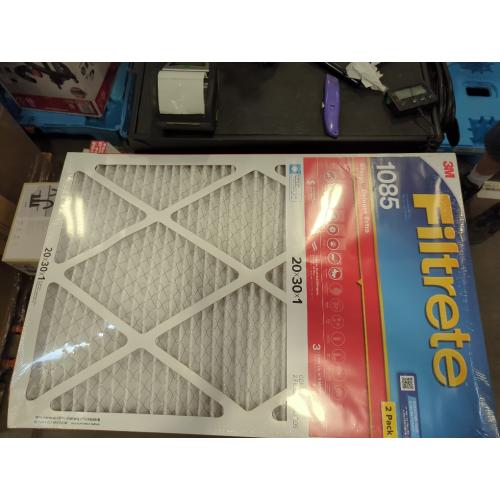 Filtrete 20-in W x 30-in L x 1-in MERV 11 1085 MPR Allergen Defense Extra Electrostatic Pleated Air Filter (2-Pack)