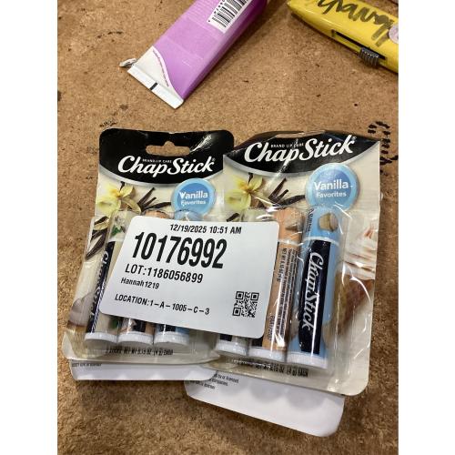 Chapstick Vanilla Favorites Lip Balm - Vanilla Mint, Vanilla Cupcake and Vanilla Bean Ice Cream Flavored - 4 pack