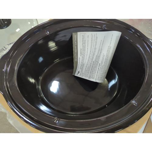 Crock-Pot Large 8-Quart Programmable Slow Cooker with Auto Warm Setting Black Stainless Steel