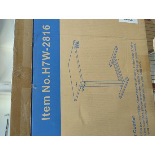 27.6 W x 15.7 D, White FLEXISPOT H7 Adjustable Overbed Bedside Table with Wheels Pneumatic Mobile Standing Desk Laptop Desk Rolling Computer Cart Movable Overbed Table Hospital Home Use(27.6 W x 15.7 D, White)