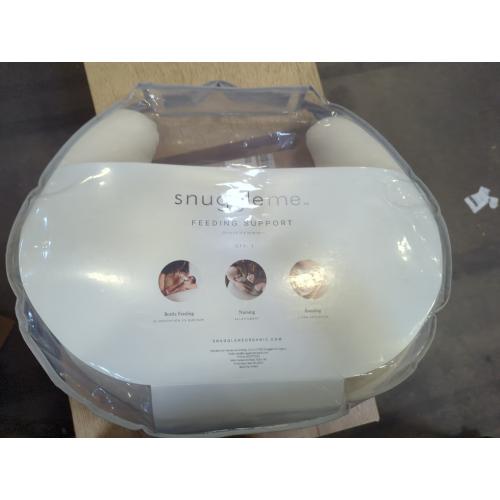 snuggle me Organic Nursing Pillow (New 2025 Design) | Bottle & Breastfeeding Pillow with Organic Cotton Cover & Fiberfill, Machine Washable Feeding Pillow, Newborn Essentials Must Haves (Natural) - v2