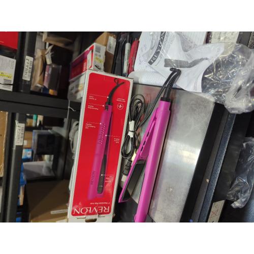 REVLON Ceramic Tourmaline 1 Flat Iron - Hair Straightener Evenly Distributes Heat for Less Damage, 5 Preset Temperatures for All Hair Types