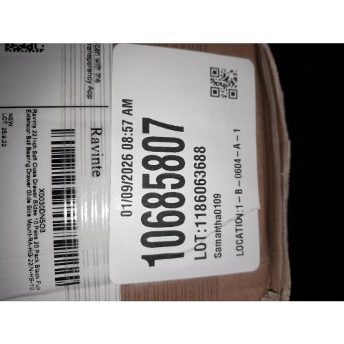 Ravinte 22 Inch Soft Close Drawer Slides 10 Pairs 20 Pack Black Full Extension Ball Bearing Drawer Glide Side Mount