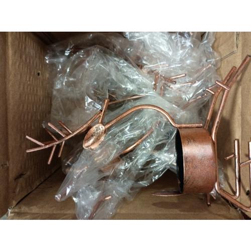Funpeny Reindeer Tea Light Candle Holders, 6 Pack Iron Christmas Decoration for Party Dining Table Centerpeice Decorative