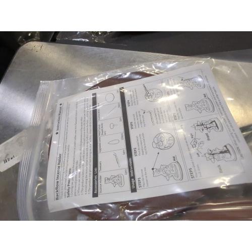 SPACEKEEPER Incense Burner, Backflow Incense Holder 2 Sides Waterfall Incense Burnier with 120 Backflow Incense Cones, 30 Incense Sticks, Aromatcherapy Ornamen for Home