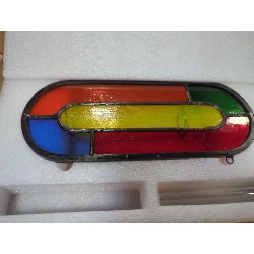 LITMIND Hanging Planter Terrarium with Vibrant Stained Glass Suncatcher Elements, Hydroponic Mini Plants Propagation Station - Perfect for Home & Garden Decor, Includes 2 Glass Propagation Tube