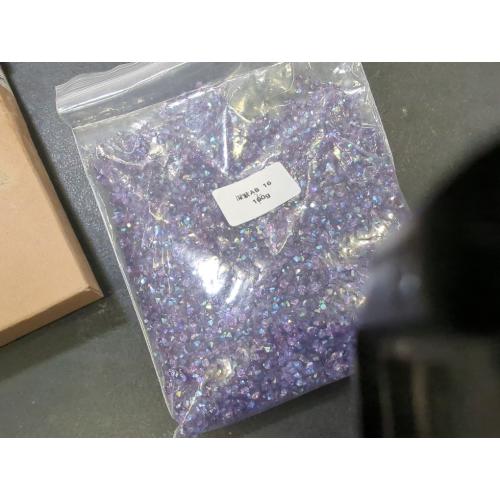 Fake Small Diamond, Acrylic Diamonds Crystal Beads Vase Filler for Table Scatter, Party Favor, Wedding Decoration, Photography Props, DIY Crafts(Purple Ab,3MM)