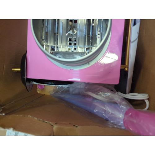 Nostalgia Vintage Hard and Sugar Free Candy Countertop Cotton Candy Maker, Includes 2 Reusable Cones And Sugar Scoop – Pink