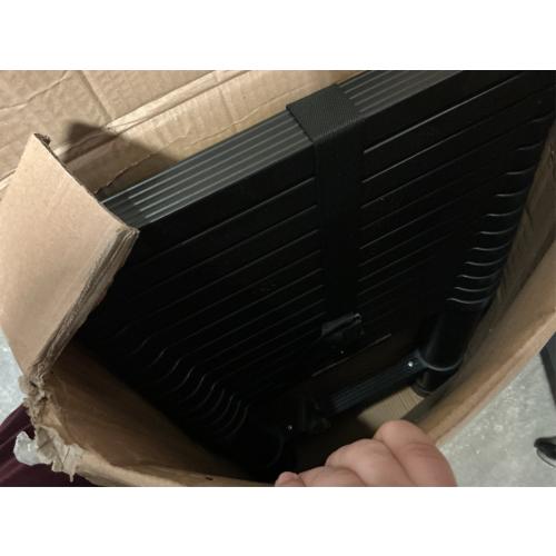 BOCOM 14.5 FT Aluminum Telescoping Ladder, Lightweight Multi-Purpose Collapsible Extension with 2 Triangle Stabilizers, Heavy Duty 330 lbs Max Capacity, Ideal for Home, RV, and Outdoor Work Black