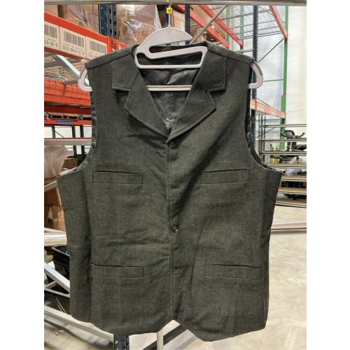 Size M Ceehuteey Mens Suit Vest Waistcoat Tweed Retro V Neck Wool Herringbone for Prom