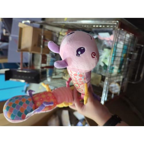 Baby Infant Musical Toy Soft Stuffed Animal Toy with Multi Textures,Rattle,Crinkle,Newborn Baby Toy for 0 3 6 9 12 Months Girls Boy Gift,Caterpillar，Pink