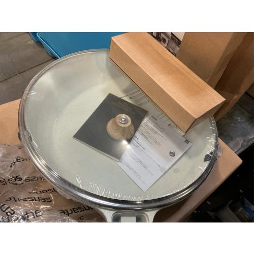 SENSARTE Nonstick Ceramic Frying Pan Skillet with Lid, 12.5 Inch Omelet Pan, Healthy Non Toxic Chefs Pan, Induction Compatible Egg Pan with Heat Resistant Handle, Free of Intentionally Added PFAS/PTFE