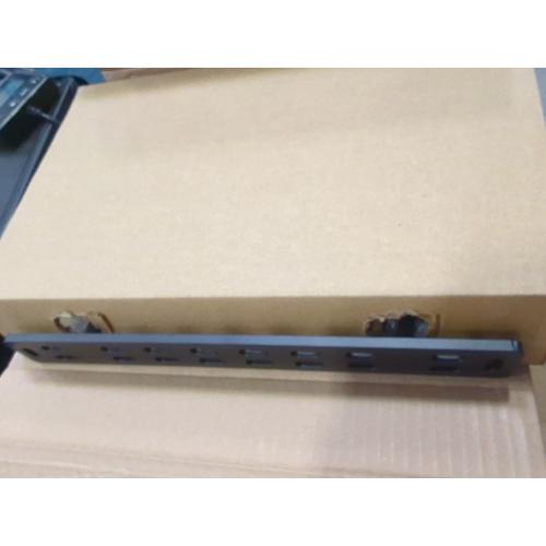 Set of 2 Floating Shelf Brackets 11 inch Multiple Mounting Location Baseplate/Heavy Duty Black Painted Mild Steel Bracket Hidden Wall Shelves Support Hardware Mount Kitchen/Nursery Decor(8 inch Rods)