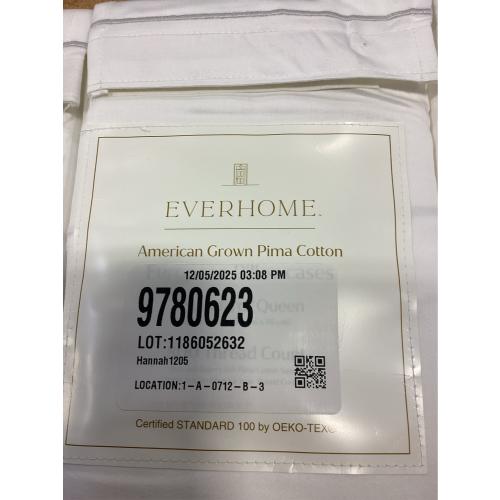 Everhome PimaCott Embroidered 800-Thread-Count Standard Pillowcases in Micro (Set of 2)