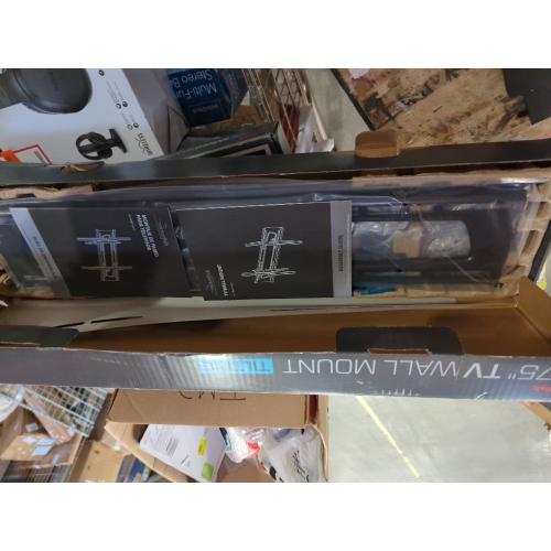 Rocketfish RF-TVMLPT03V3 - Mounting kit (wall mount) - tilt - for LCD TV - metal - black - screen size: 32-75 - mounting interface: up to 700 x 400 mm