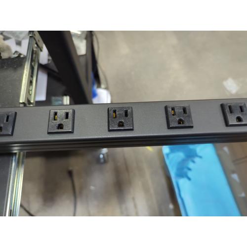 Long Heavy Duty 16 Outlet Large Metal Garage Workshop Multi Wide Industrial Power Strip. 6FT Cord 15A, 125V, 1875W (Black)
