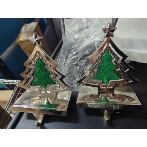 Christmas Stocking Holders for Mantle Set of 2 Decoration