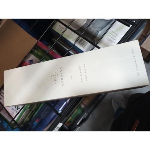 MORALVE Pants Hangers Space Saving - 2 Pack European Beechwood Scarf and Jean Hangers - Closet Organizer and Space Saver Pant Rack, Leggings Hanger, and Scarf Holder with 360° Swivel Hook