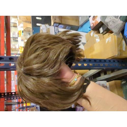 SWACC Unisex Fashion Spiky Layered Short Anime Cosplay Wig for Men and Women (Brown Mixed)