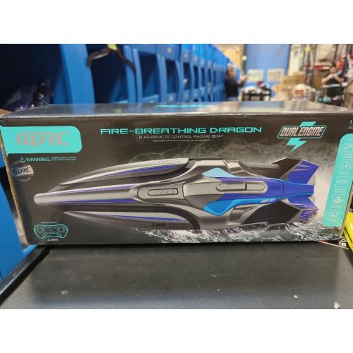 4DRC RC Boat for Kids & Adults, Fast 2.4 GHz Racing Boat with 2 Batteries, Low Battery Alarm, Capsize Recovery for 8-12 Year Old Boys & Girls