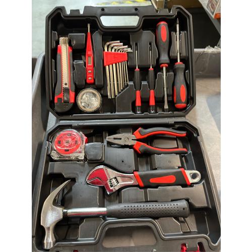 Tool Box, Basic Repair Hand Tools Kit with Portable Storage Box for Mechanic Home Office Use