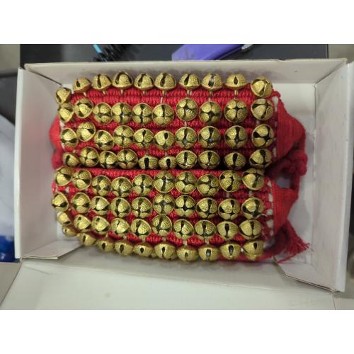 eSplanade Dance Ghungroo (50   50) Red 5 Line Ghungroo with Cushion Pads | Bell, Ghungru 5 Line Red Pad