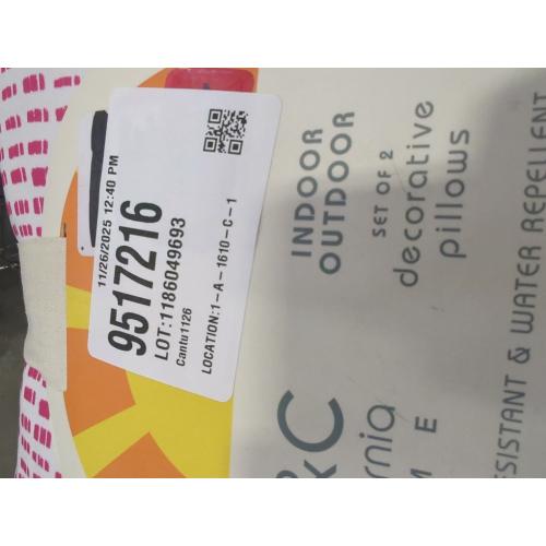 C & C California Home Decorative Pillows Set of 2 Pink And White