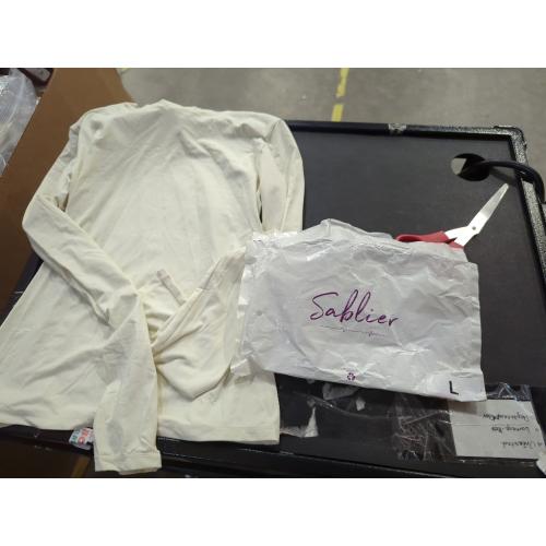 Sablier ....cream-colored long-sleeved padding size L