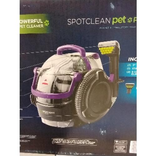 BISSELL's SpotClean Pet ProPortable Carpet Cleaner Uses Powerful Suction and Strong Scrubbing Action to Remove Tough Dirt and Stubborn Pet Stains