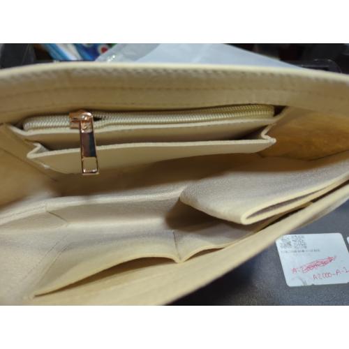 Medium Beige Felt Purse Organizer Insert for Longchamp Le Pliage M Handbag Insert (Medium Beige)