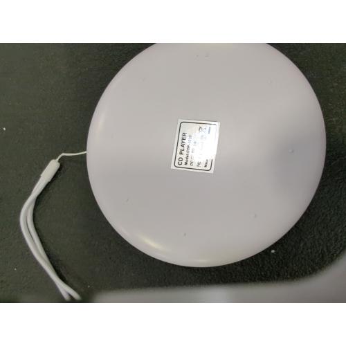 White Portable Rechargeable 5.0 CD Music Player with Speaker Function for Home Outdoor, ABSCD Material
