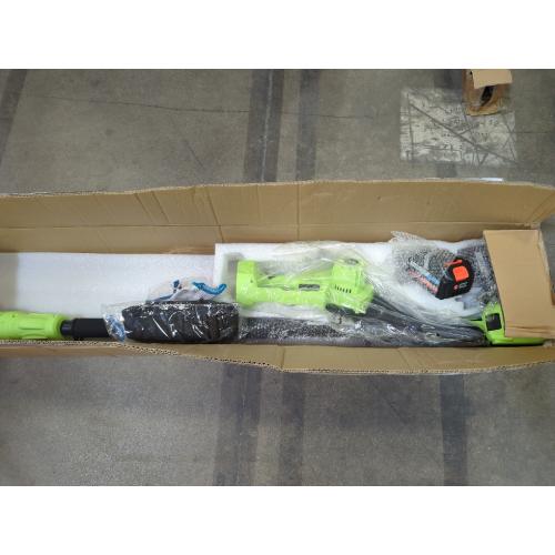 2-in-1 Cordless Pole Saw 8 Inch＆Mini Chainsaw, with 2×4.0Ah 21V Battery and Charger, Brushless Motor, Total Reach of Max 15ft, Electric Pole Saw for Tree Trimming and Hedge Cutting