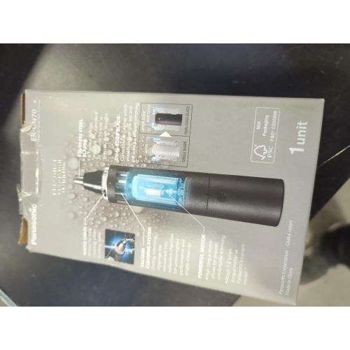 Panasonic Ear and Nose Hair Trimmer for Men with Vacuum Cleaning System, Powerful Motor and Dual-Edge Blades for Smoother Cutting, Wet/Dry – ER-GN70-K (Black)