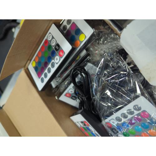 6 Pieces 3D Night LED Light Lamp Base 16 Colors LED Display Base with Remote Control and USB Cable, Christmas Light Lamp Display Acrylic for Restaurant Shop(Small,Black)