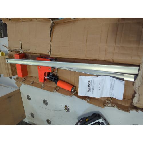 VEVOR Bar Clamps for Woodworking, 2-Pack Parallel Clamp Set, F Clamp, Even Pressure, High-strength Plastic and Carbon Steel, Wood clamps for Woodworking Metal Working