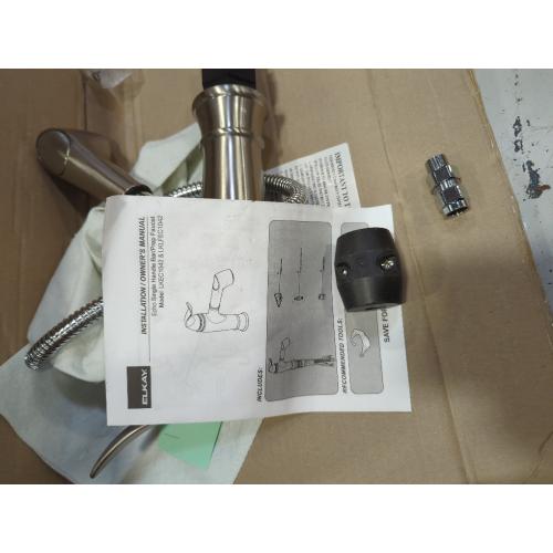 EZ-FLO 10385 Non-Metallic Pull-Out Spout Kitchen Faucet, Brushed Nickel