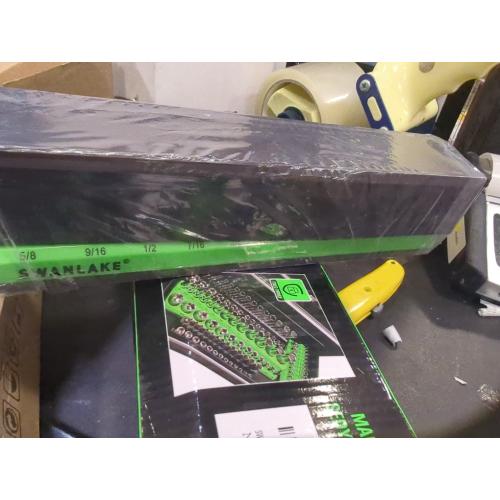 Set of 4 SWANLAKE GARDEN TOOLS 4-Piece Magnetic Socket Organizer Set, Metric & SAE Socket Holder Set Includes 1/4, 3/8 Drive Sockets Organizer, Magnetic Tool Trays for Tool Box Drawer (Sockets not included)