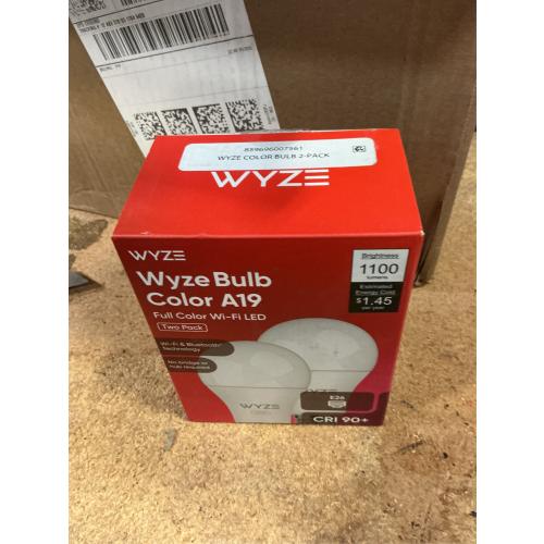 75-Watt Equivalent A19 Smart LED Color Light Bulb With 16 Million Colors and App Control (2-Pack)