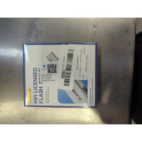 MFi Certified 128GB Photo Stick for iPhone Flash Drive,USB Memory Stick Thumb Drives High Speed USB Stick External Storage Compatible for iPhone/iPad/Android/PC